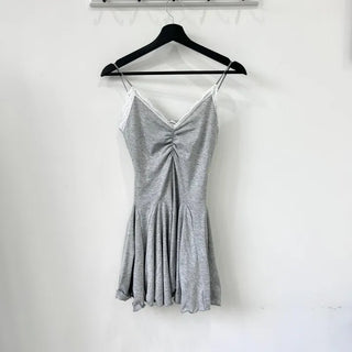 Lace Sleeveless Pleated Dress Cardigan Set Two-Piece Flare