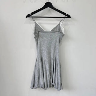 Lace Sleeveless Pleated Dress Cardigan Set Two-Piece Flare