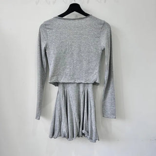 Lace Sleeveless Pleated Dress Cardigan Set Two-Piece Flare