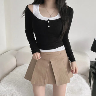 Stretchy Daily Sleeveless & Crop Top Set Long