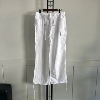 Crinkle String Cargo Pants Pocket Wide Jogger Straight