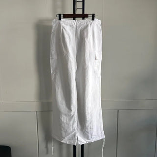 Crinkle String Cargo Pants Pocket Wide Jogger Straight