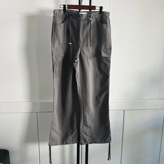 Crinkle String Cargo Pants Pocket Wide Jogger Straight