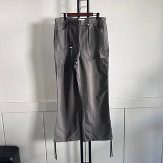 Crinkle String Cargo Pants Pocket Wide Jogger Straight