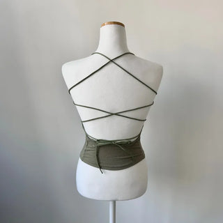 Backless Back Slit Knit Sleeveless Set Delicate Fit