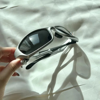 Futurism Future Eyewear Sunglasses y2k Silver Photo Shoot