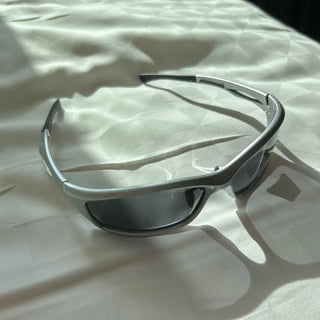 Futurism Future Eyewear Sunglasses y2k Silver Photo Shoot