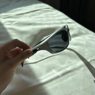 Futurism Future Eyewear Sunglasses y2k Silver Photo Shoot