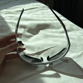 Futurism Future Eyewear Sunglasses y2k Silver Photo Shoot