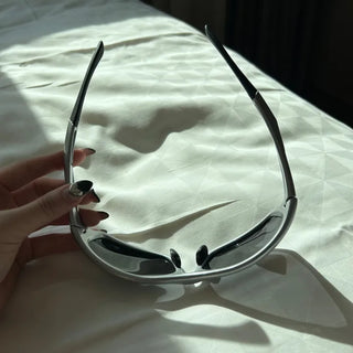 Futurism Future Eyewear Sunglasses y2k Silver Photo Shoot