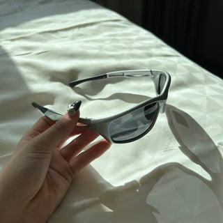 Futurism Future Eyewear Sunglasses y2k Silver Photo Shoot