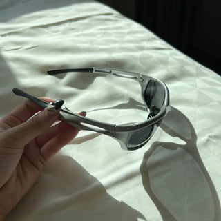Futurism Future Eyewear Sunglasses y2k Silver Photo Shoot