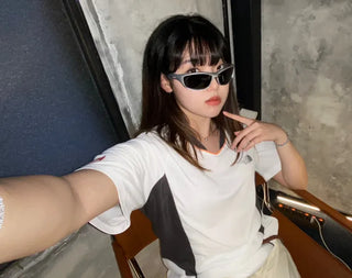 Futurism Future Eyewear Sunglasses y2k Silver Photo Shoot