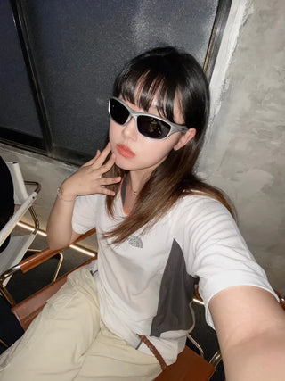Futurism Future Eyewear Sunglasses y2k Silver Photo Shoot
