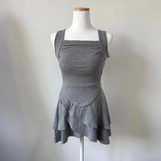 Ballerina Shirred Sleeveless Flare Skirt Two-Piece Lina Lovely