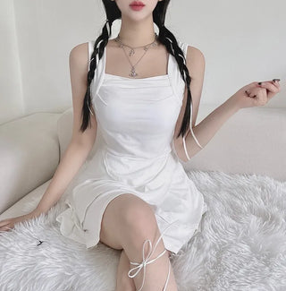 Ballerina Shirred Sleeveless Flare Skirt Two-Piece Lina Lovely