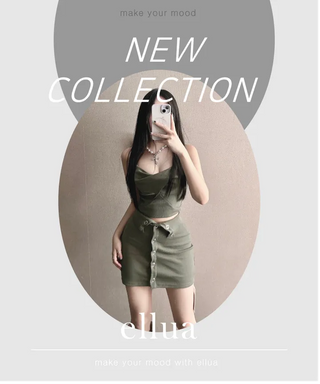 Halter Twist Sleeveless Button Skirt Two-Piece Set Setup