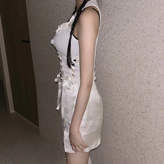 Balletcore Jennie Ribbon Sleeveless Crop Sexy Glam Fit