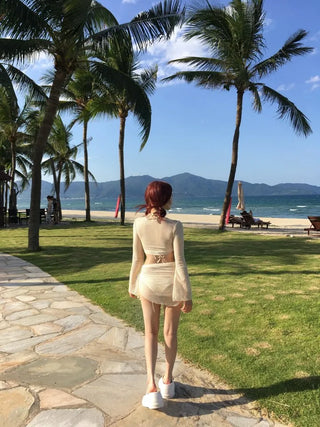 Perforated Mesh Cover-up Bikini Underboob Sexy Glam Fit