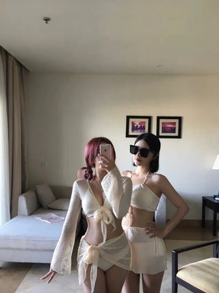 Perforated Mesh Cover-up Bikini Underboob Sexy Glam Fit