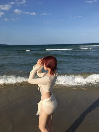Perforated Mesh Cover-up Bikini Underboob Sexy Glam Fit