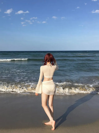 Perforated Mesh Cover-up Bikini Underboob Sexy Glam Fit
