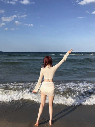 Perforated Mesh Cover-up Bikini Underboob Sexy Glam Fit