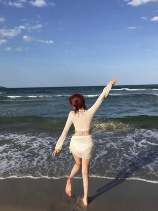 Perforated Mesh Cover-up Bikini Underboob Sexy Glam Fit