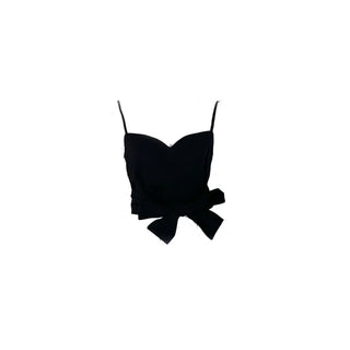 Ribbon Frill Chiffon Crop Bustier Long Dress Set