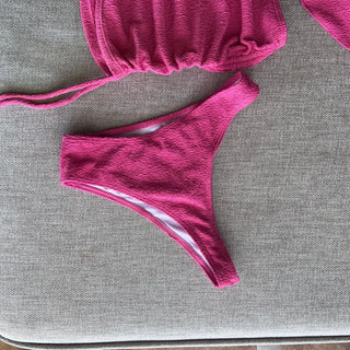 Pink Candy V-Cut Bikini Shirred Cover-up Monokini Perfect