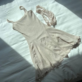 Fairy Scarf Set Flare Mini Sleeveless Dress Party
