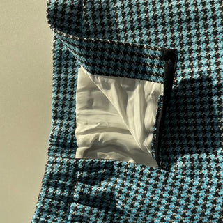 Houndstooth Crop Jacket & Frill Mini Skirt Two-Piece