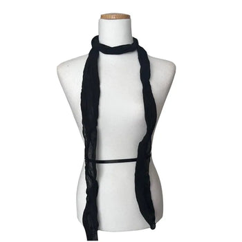 Wrinkle Layered See-Through Scarf Muffler