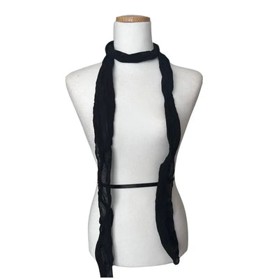 Wrinkle Layered See-Through Scarf Muffler