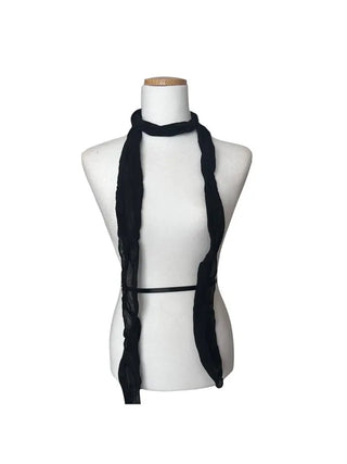 Wrinkle Layered See-Through Scarf Muffler