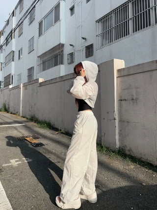 Gorpcore Crop Windbreaker Sleeveless Set Look Transitional Unique