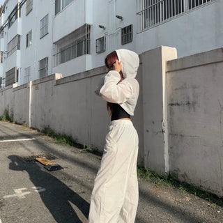 Gorpcore Crop Windbreaker Sleeveless Set Look Transitional Unique