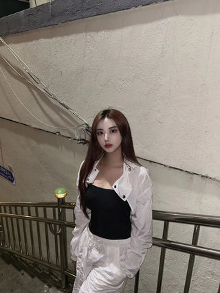 Gorpcore Crop Windbreaker Sleeveless Set Look Transitional Unique
