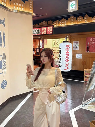 Shirring Ribbon V-Cut Sleeveless Bra Top Sexy Glam