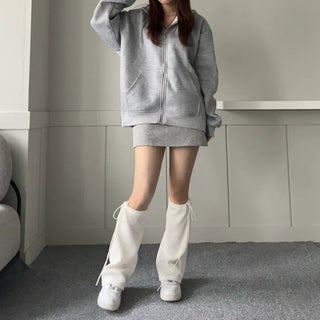 String Bootcut Leg Warmer Boot Y2K Unique Hip