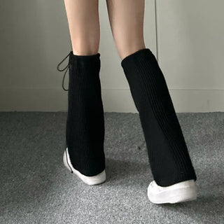 String Bootcut Leg Warmer Boot Y2K Unique Hip