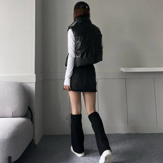 String Bootcut Leg Warmer Boot Y2K Unique Hip
