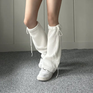 String Bootcut Leg Warmer Boot Y2K Unique Hip