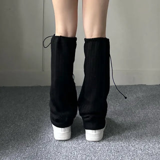 String Bootcut Leg Warmer Boot Y2K Unique Hip