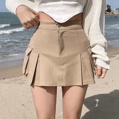 Hip Cargo Skirt Skorts Pocket Mini