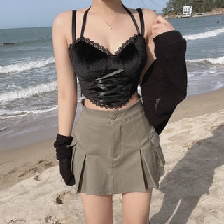 Hip Cargo Skirt Skorts Pocket Mini