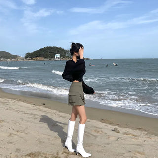 Hip Cargo Skirt Skorts Pocket Mini