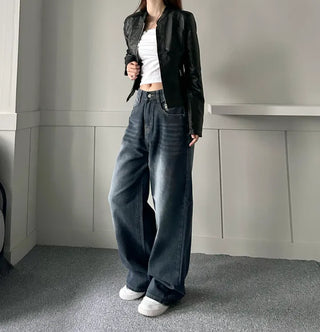 Vintage Slim Fit Rider Jacket Rock Chic Leather