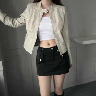 Vintage Slim Fit Rider Jacket Rock Chic Leather