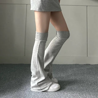Long boots leg warmer Bootcut Basic Half stockings